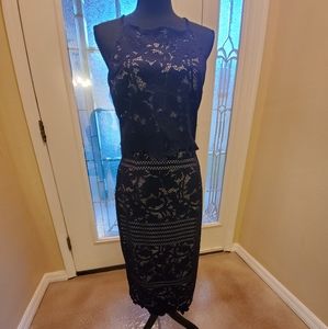 Blue lace elegant dress